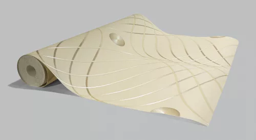 Exkluzív krém-arany absztrakt mintás tapéta 70 cm széles (56333)