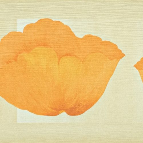 Narancs virág mintás bordűr