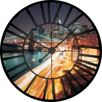  Óra New York vlies poszter, fotótapéta 617VEZ1 /208x208 cm/