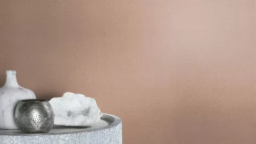 Rozsdabarna ezüst szövött mintás tapéta  (639650)