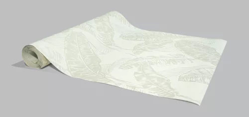 Drapp nagy levél mintás tapéta (6769-20)