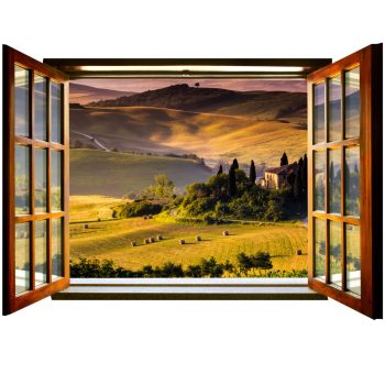   Kilátás az ablakból vlies poszter, fotótapéta 717VEZ4 /201x145 cm/