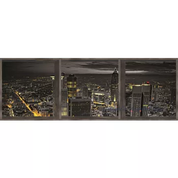   View City Aerial of Frankfurt vlies poszter, fotótapéta 744VEEXXL /624x219 cm/
