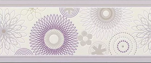 Grafika szürke-lila bordűr, (0,265x5 m)