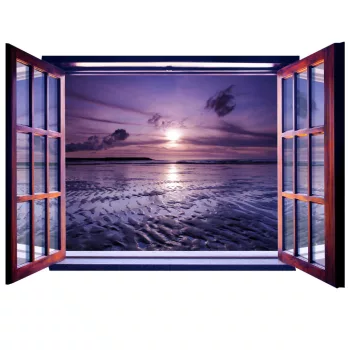   Ablakból a kilátás vlies poszter, fotótapéta 821VEZ4 /201x145 cm/