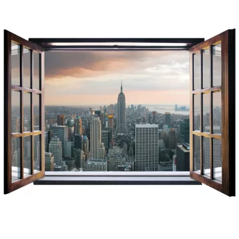   Ablakból a kilátás, New York vlies poszter, fotótapéta 824VEZ4 /201x145 cm/