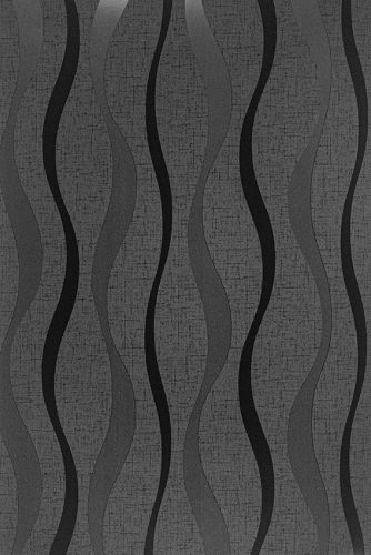 Fekete-ezüst modern mintás tapéta (924502)