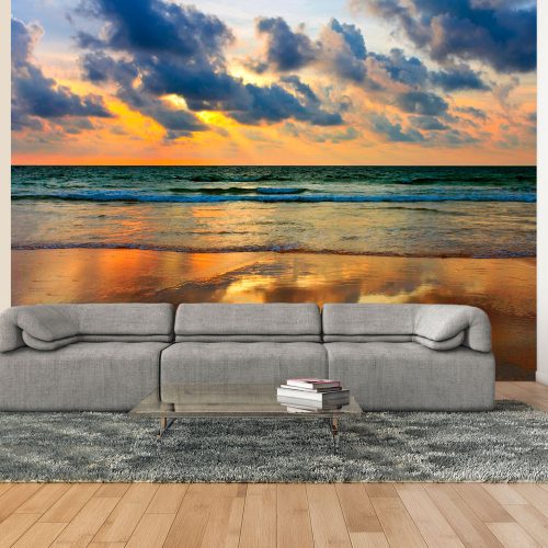 Fotótapéta - Színes naplementét a tengeren, 250x193 cm