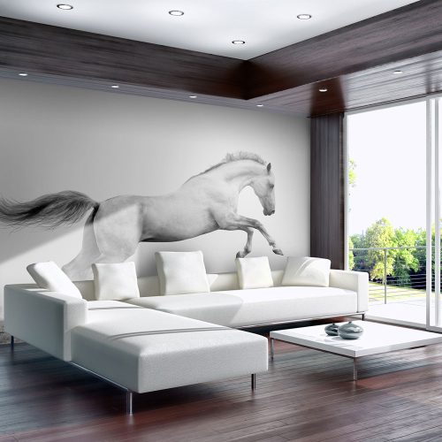 Fotótapéta - White gallop, 200x154 cm
