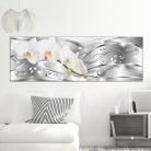 Vászonkép - Flowering Narrow Silver (120x40 cm)