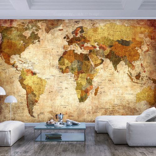 Fotótapéta - Old World Map, 98x70 cm, Öntapadós