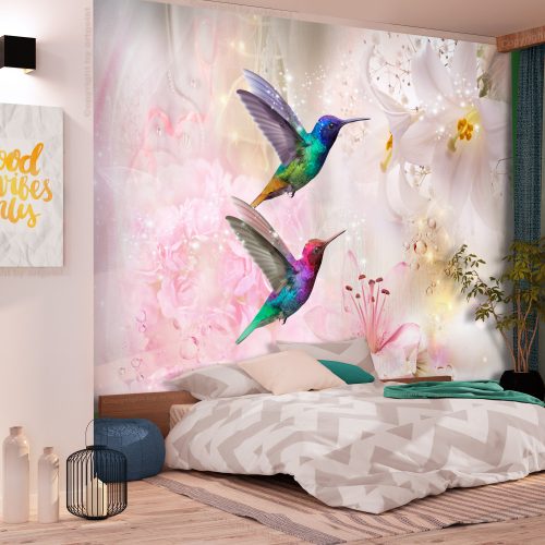 Fotótapéta - Colourful Hummingbirds (Pink), 200x140 cm