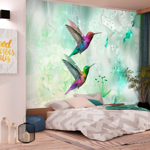 Fotótapéta - Colourful Hummingbirds (Green), 98x70 cm, Öntapadós