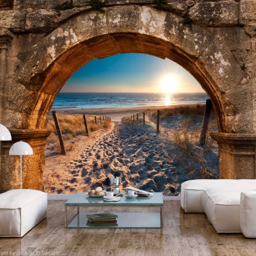 Fotótapéta - Arch and Beach, 150x105 cm