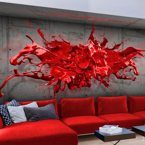 Fotótapéta - Red Ink Blot, 200x140 cm