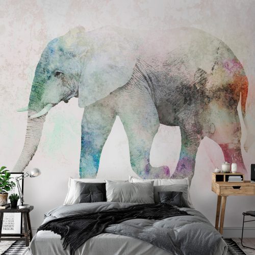 Fotótapéta - Painted Elephant, 98x70 cm, Öntapadós
