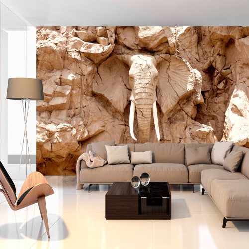Fotótapéta - Stone Elephant (South Africa), 98x70 cm, Öntapadós