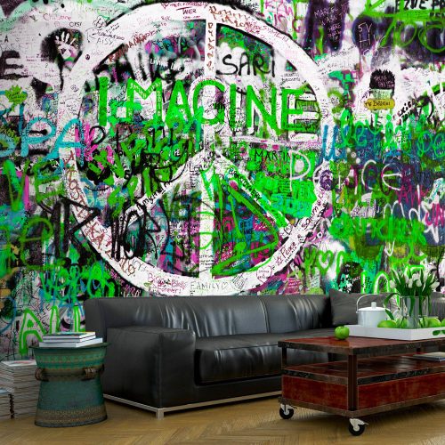 Fotótapéta - Green Graffiti, 100x70 cm