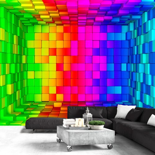 Fotótapéta - Rainbow Cube, 300x210 cm