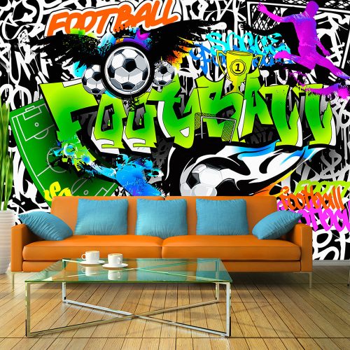 Fotótapéta - Football Graffiti, 350x245 cm