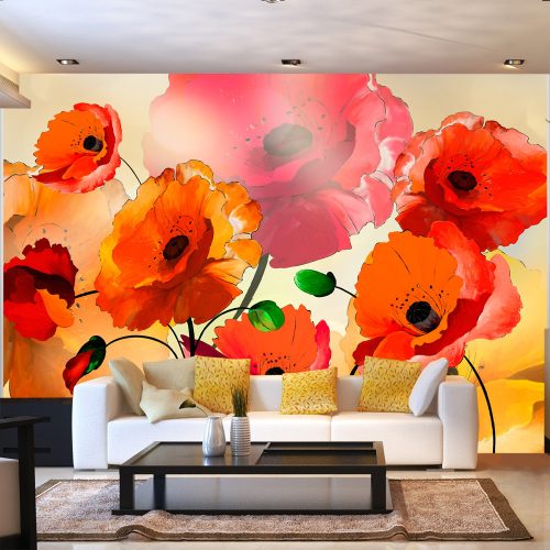 Fotótapéta - Velvet Poppies, 250x175 cm