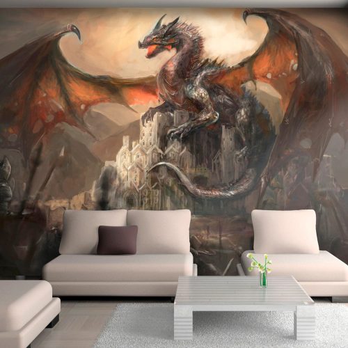 Fotótapéta - Dragon castle, 245x175 cm, Öntapadós