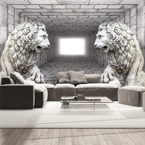 Fotótapéta - Stone Lions, 98x70 cm, Öntapadós