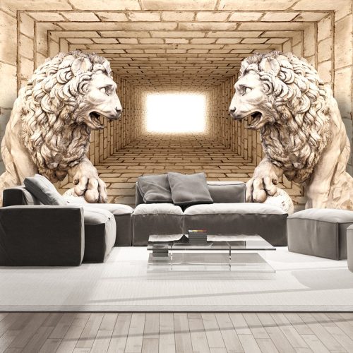 Fotótapéta - Mystery of lions, 98x70 cm, Öntapadós
