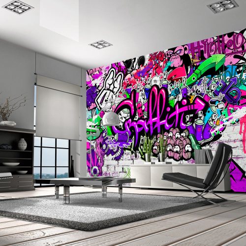 Fotótapéta -  Purple Graffiti, 100x70 cm