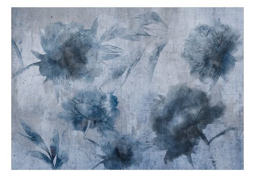 Fotótapéta - Blue Peonies, 98x70 cm, Öntapadós
