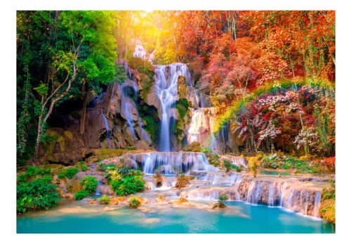 Fotótapéta - Tat Kuang Si Waterfalls, 98x70 cm, Öntapadós