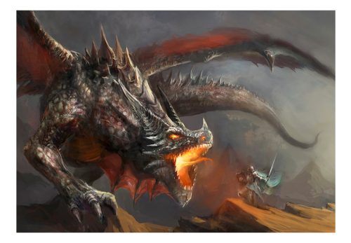 Fotótapéta - Dragon fire, 98x70 cm, Öntapadós