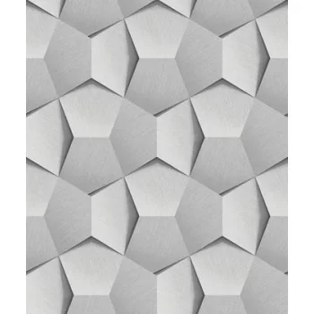 Világos szürke 3D mintás tapéta (Tempo A54604)