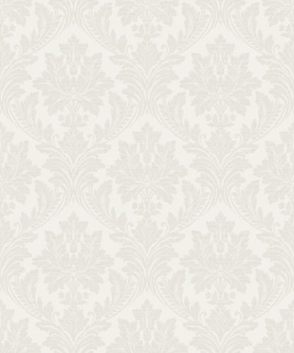 Krém/fehér-bézs csillámos barokk mintás tapéta (Arcadia A65401)
