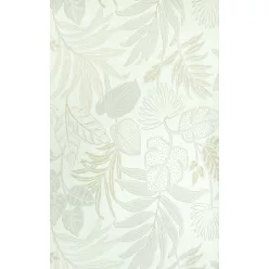 Drapp és szürke levél mintás tapéta (A75301)