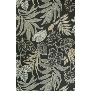 Drapp és krém levél mintás tapéta (A75302)