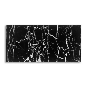   Öntapadós PVC csempepanel, 2. osztályú, kisebb hibákkal! Fekete alapú szürke márvány, 30 x 60 cm