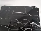 Öntapadós PVC csempepanel, 2. osztályú, kisebb hibákkal! Fekete alapú szürke márvány, 30 x 60 cm