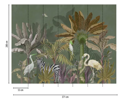Fotótapéta, Dzsungel állatai, Prémium, 371x280 cm