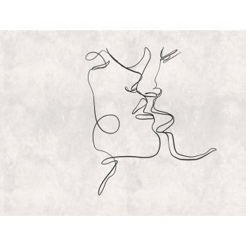 Fotótapéta, Arc-pár rajz, Prémium, 371x280 cm