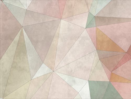Fotótapéta, Színes háromszögek, Prémium, 371x280 cm