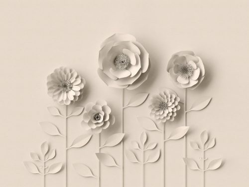 Fotótapéta, 3D hatású virágok, Prémium, 371x280 cm