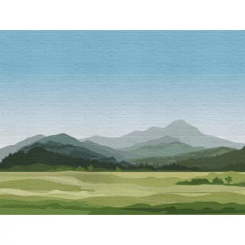 Fotótapéta, Tájkép a téglafalon, 371x280 cm