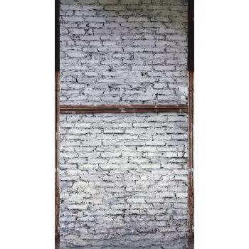   Fotótapéta, Régies vakolat nélküli teljesen meszes téglafal, 159x280 cm