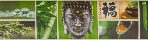 Buddha és naturál,öntapadós  bordűr