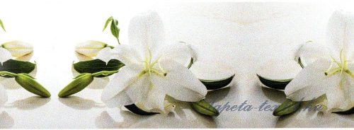 Fehér orchidea öntapadós bordűr