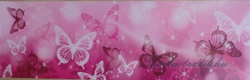 Rózsaszín pillangók öntapadós bordűr