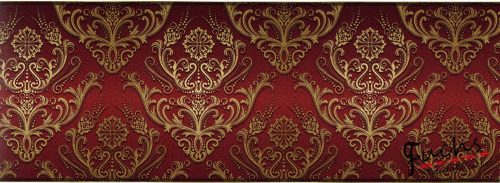Bordó-arany barokk mintás öntapadó bordűr
