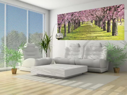Virágzó fák poszter, fotótapéta (250 x 104 cm)