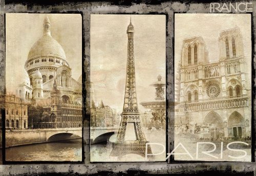 Paris France poszter, fotótapéta, Vlies (416 x 254 cm)